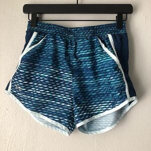 Under Armour blue elastic waist drawstring athletic shorts Womens size XS